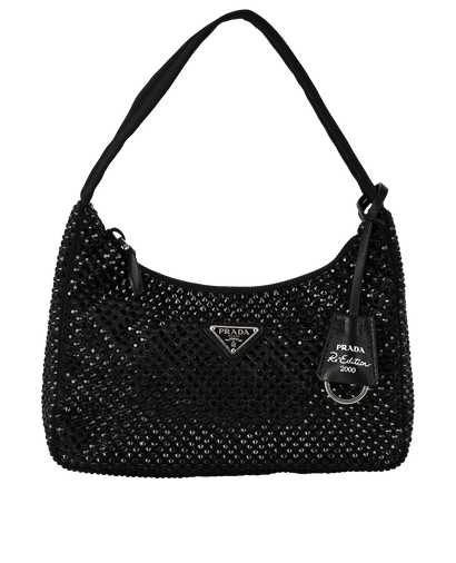 Re-Edition 2000 Crystals, &pound;1,100, Handbags, Black, Leather/Nylon (Polymer), Front view